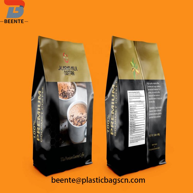 Mga Coffee Packaging Bag na may Valve Aluminum Foil Side