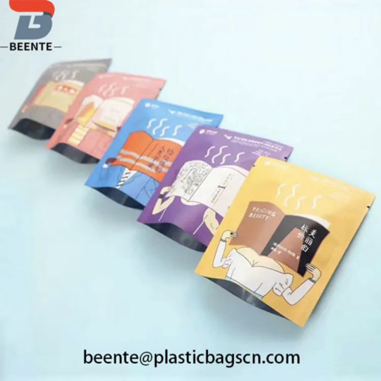 Custom na 3 Side Seal Matte Plastic Aluminum Foil Coffee Bag