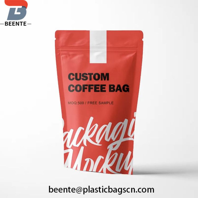 Custom na Makukulay na Coffee Bean Bag na may Zipper Valve at Bintana