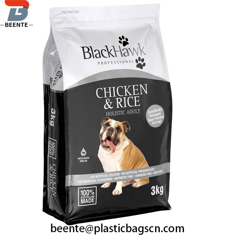 Malaking Flat Bottom Pet Food Packaging Plastic Bag