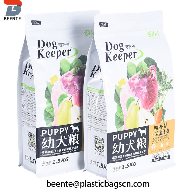 Naka-print na Plastic Pet Food Packaging Bag