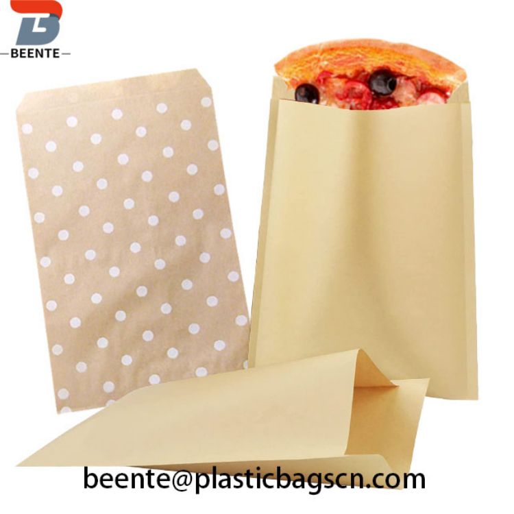 Snack Kraft Paper Packaging Bag na May Logo Print