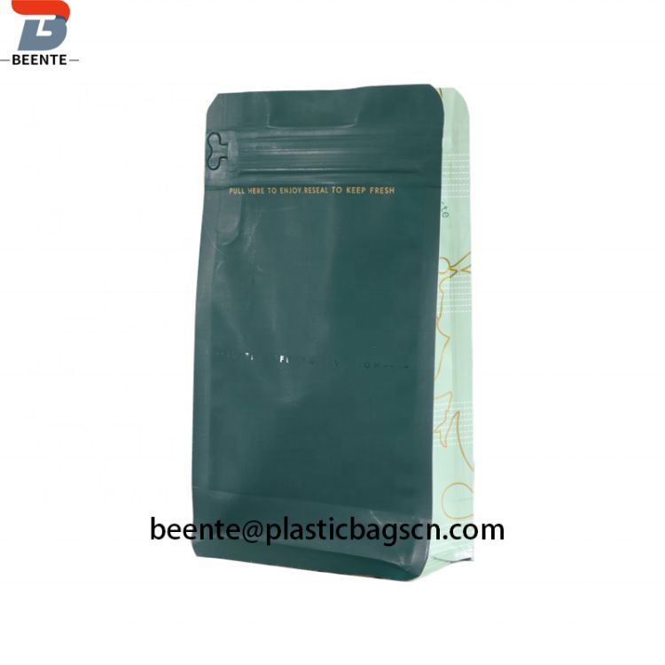 Zipper Freestanding Coffee Bag na May Valve